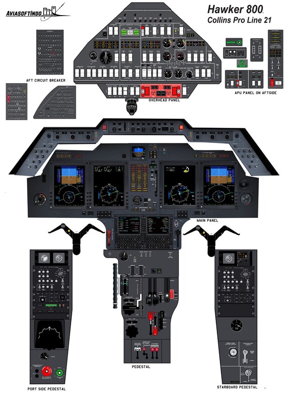 H800XP Cockpit Poster, High Quality Aviation Art (digital Download