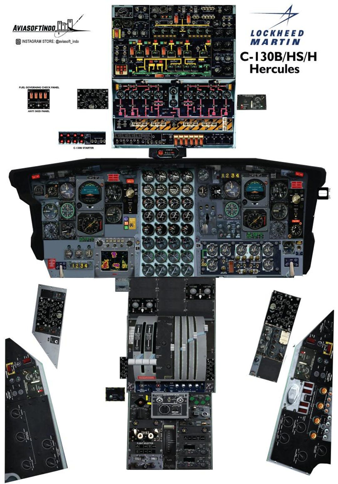 C-130 Hercules Cockpit Poster - Digital Version - Etsy