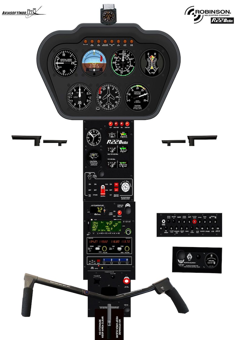 R22 Robinson Cockpit Poster - Etsy