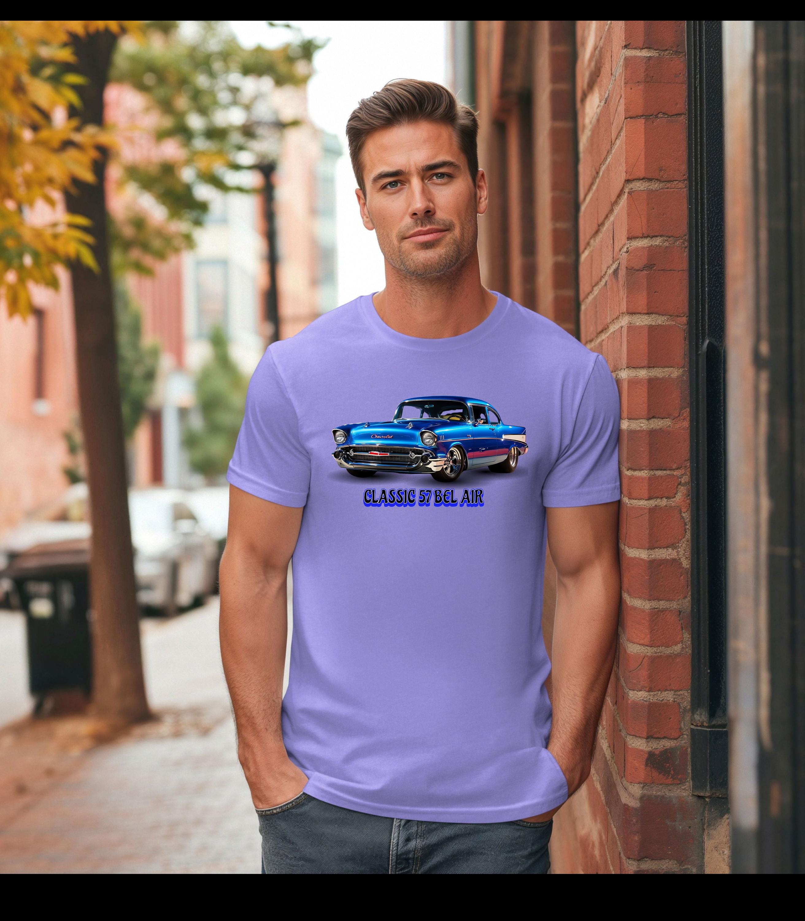 ヴィンテージ 57 シボレー ベルエア Tシャツ：レトロカー愛好家向けT