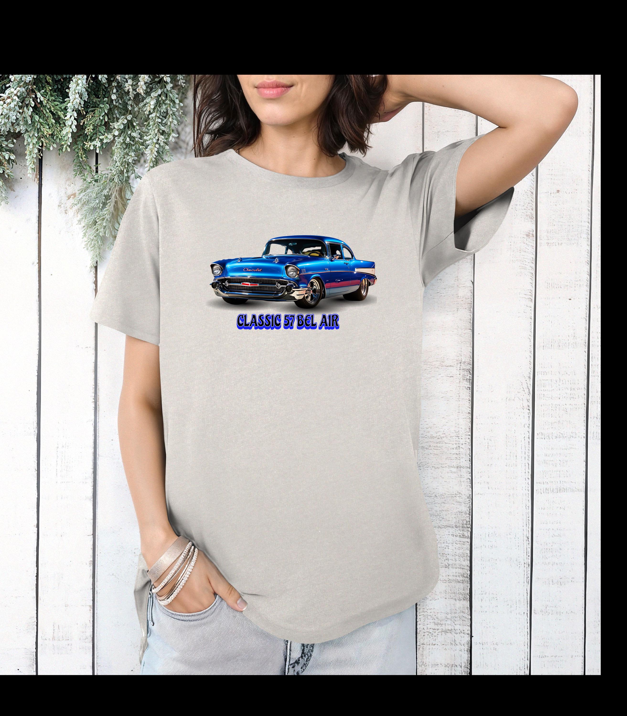 ヴィンテージ 57 シボレー ベルエア Tシャツ：レトロカー愛好家向けT
