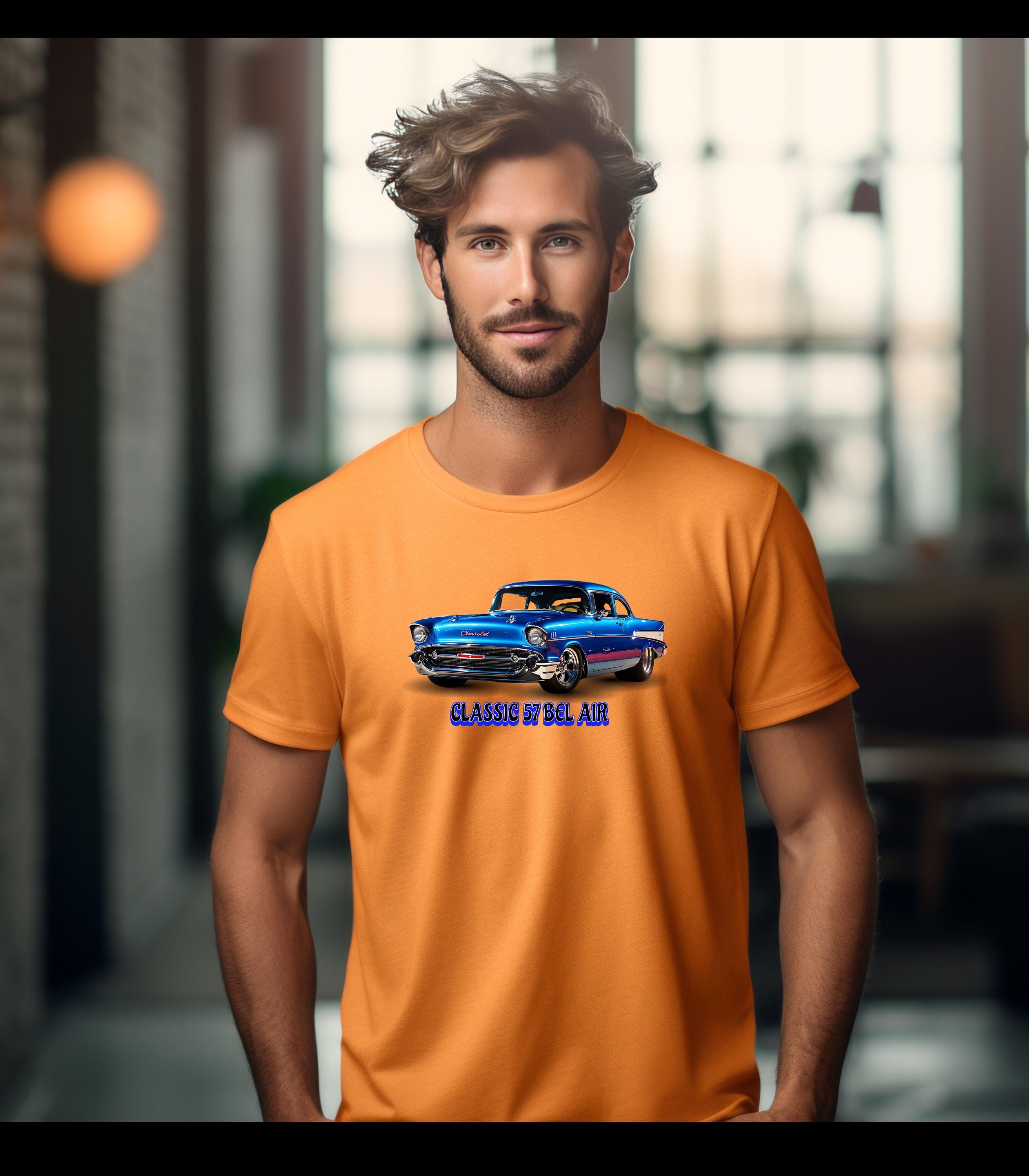 ヴィンテージ 57 シボレー ベルエア Tシャツ：レトロカー愛好家向けT