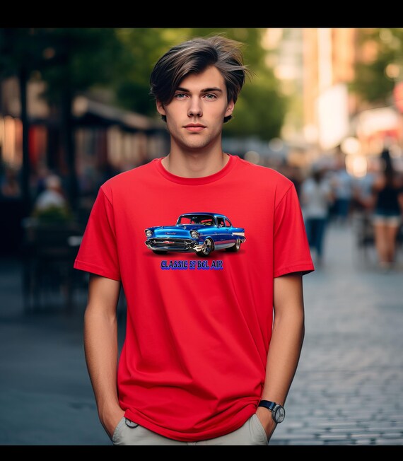 ヴィンテージ 57 シボレー ベルエア Tシャツ：レトロカー愛好家向けT