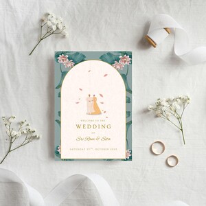 Editable Telugu Wedding Program Template, Indian Wedding Programs, Wedding Timeline, Digital Download, Indian Ceremony Card Template
