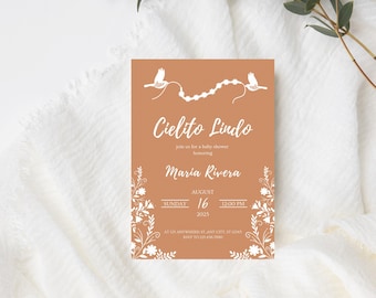 Cielito Lindo Baby Shower Invitation, Baby Shower Invitation, Canva Template, Digital Invitation, Editable Invite, Cielito Lindo, Baby