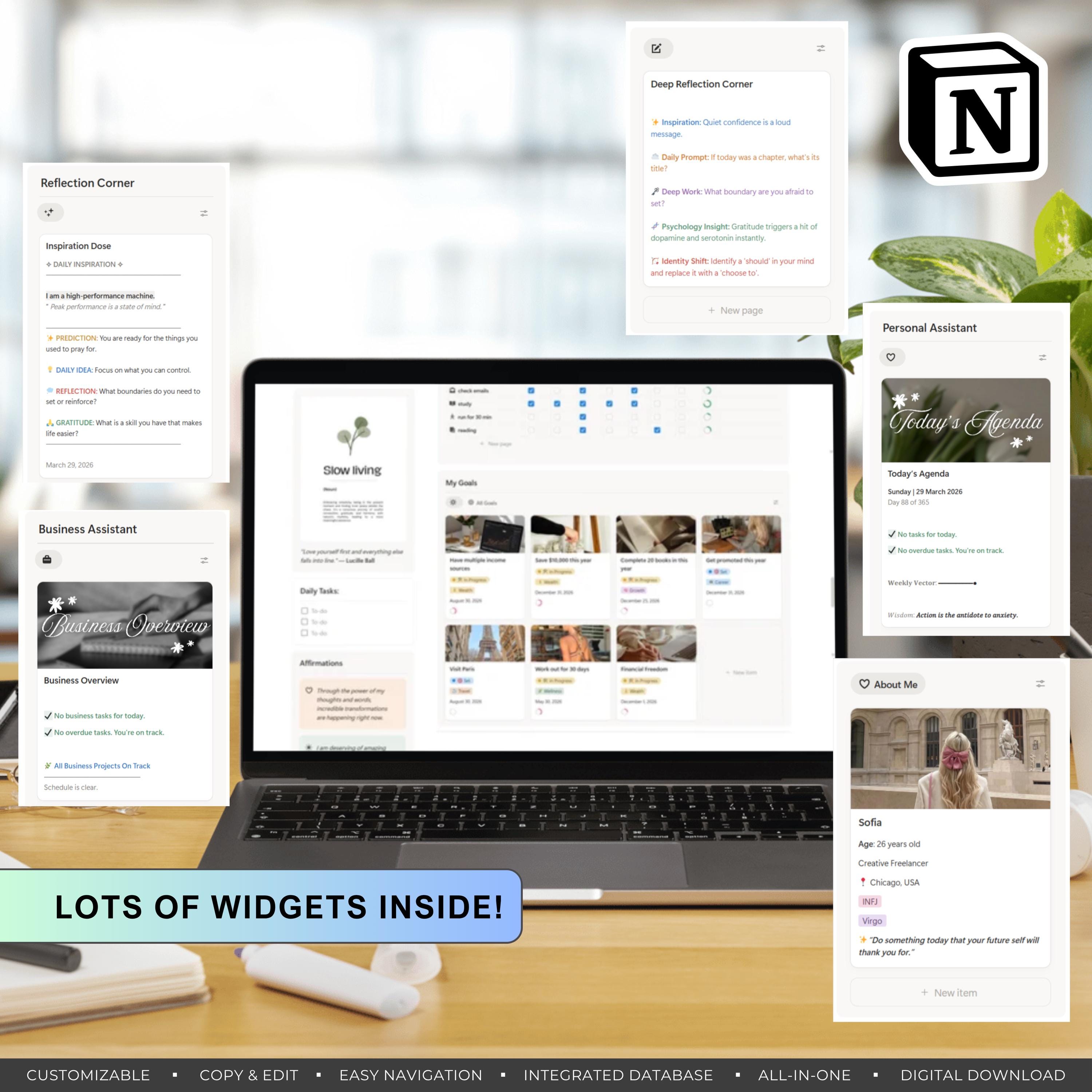 Ultimate Life & Business Notion Planner Template – All-in-one System ...