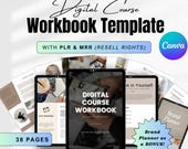 Digital Course Workbook Template, Fillable Digital Guide Template, eBook Resell Editable Canva Templates, Private Label Master Resell Rights