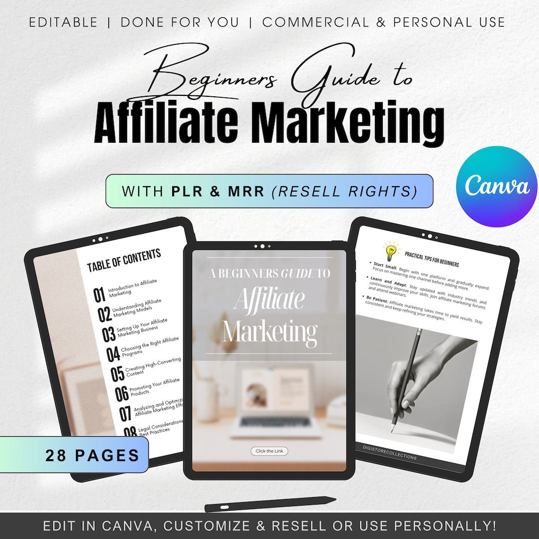 Beginners Guide to Affiliate Marketing Ebook MRR PLR Resell Rights, DFY ...