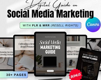 Social Media Marketing Guide for Beginners PLR MRR Private Label Rights, Master Resell Rights, DFY ebook, Social Media Content, Lead Magnet