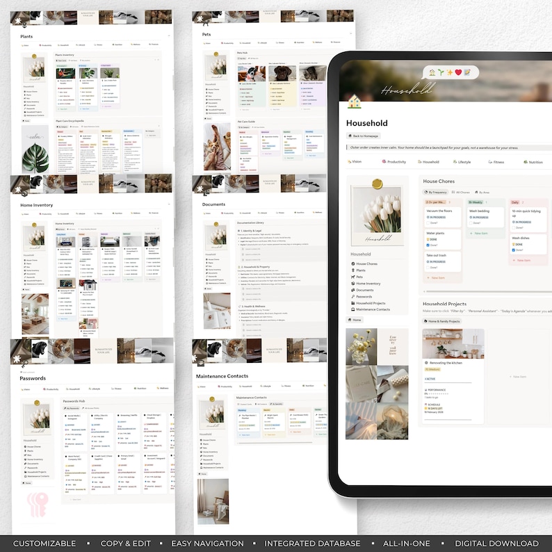 Ultimate Notion Life Planner Template – All-In-One Second Brain Dashboard (Digital Download, PLR & MRR License Included) image 8