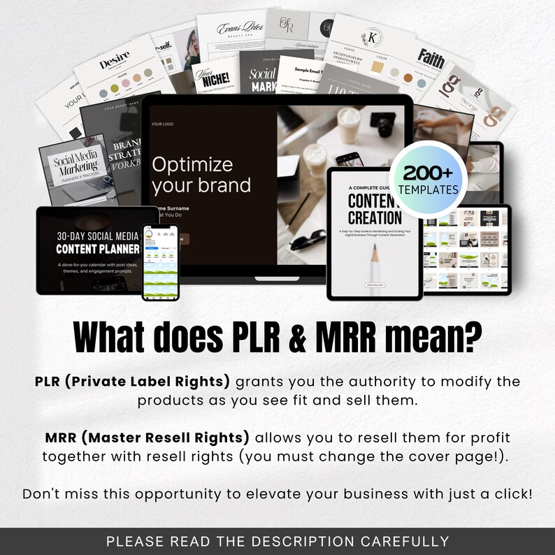 Social Media Bundle, Content Manager Kit, PLR Master Resell Digital ...
