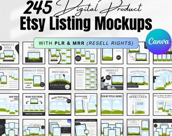 Digital Product Listing Mockups PLR MRR Master Resell Rights, plr Digital Products done for you dfy Etsy Shop Mock-ups, Private Label Rights