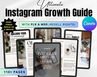 Instagram Growth Guide with Master Resell Rights, Instagram Marketing Strategies Guide For Business Owners, Digital Marketing DFY for Resell