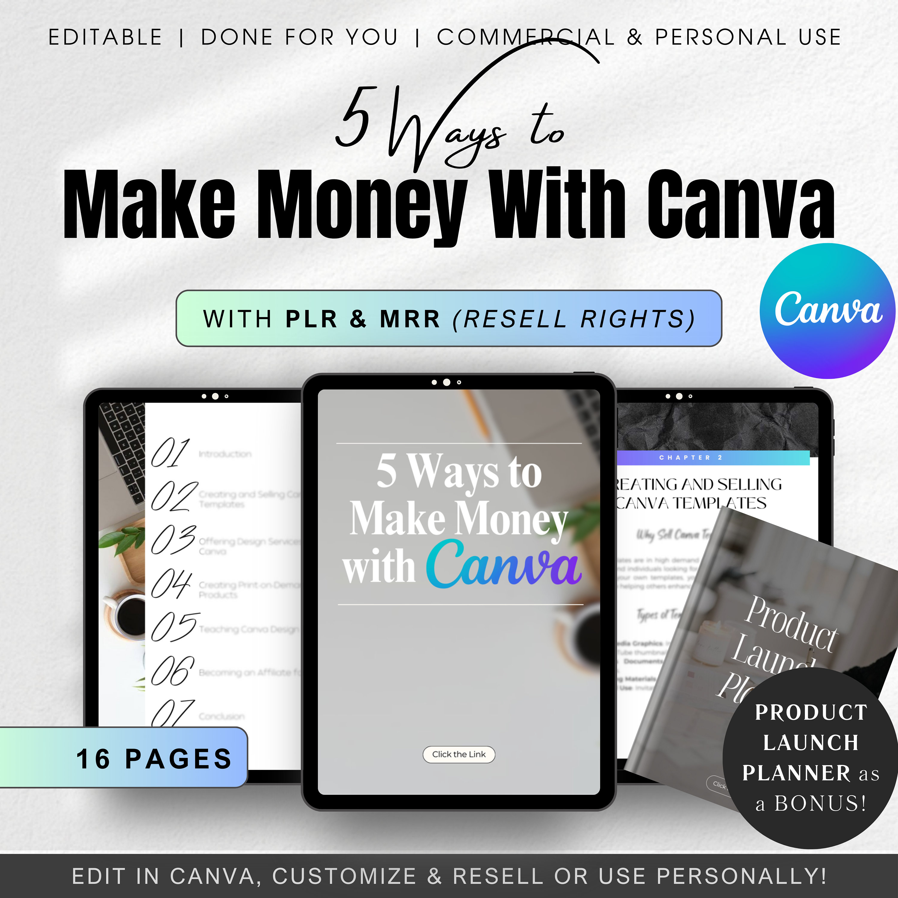5 Ways to Make Money With Canva MRR & PLR Guide | Resell Digital ...
