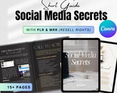 Social Media Secrets Editable Branding Digital Guide | Social Media Growth Strategy, dfy PLR MRR, Digital Marketing, Content Creation Guide