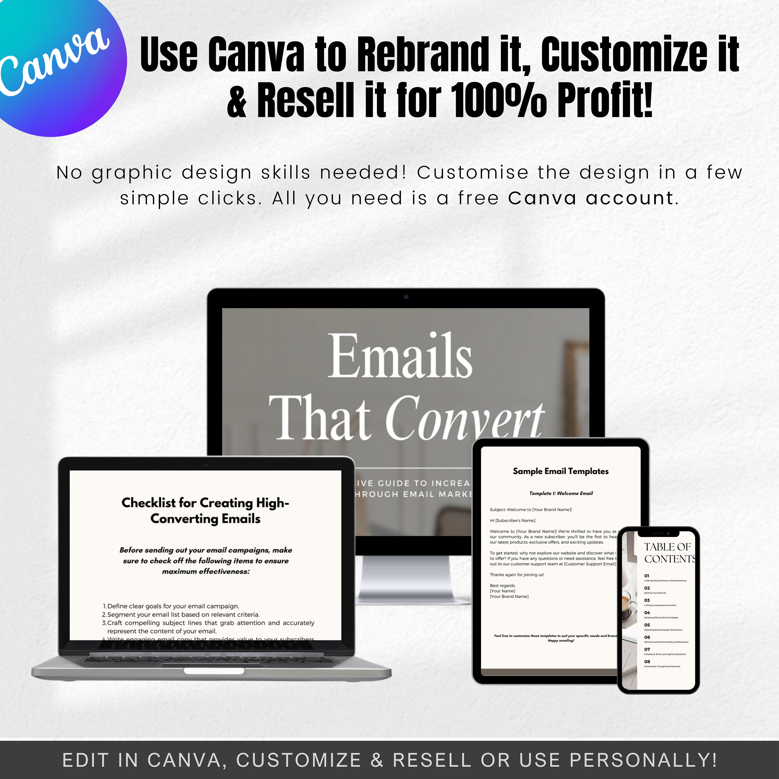 Emails That Convert Digital Product Email Marketing Guide With PLR MRR ...