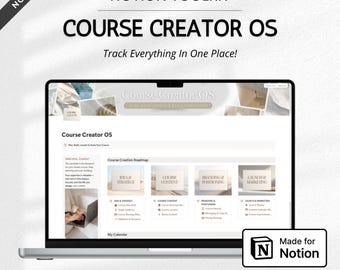 Course Creator OS Notion Dashboard Template | Content Creation | Online Course Operating System Planner