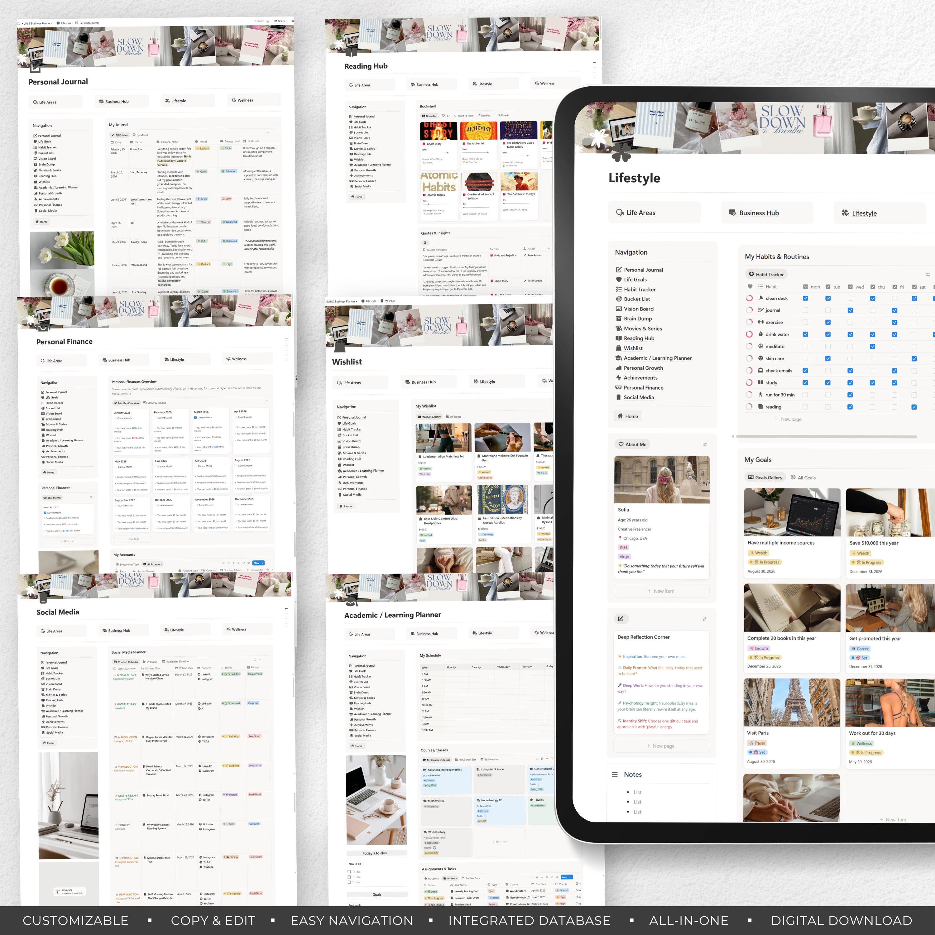Ultimate Life & Business Notion Planner Template – All-in-one System ...