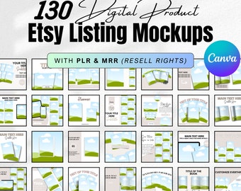 130 maquetas digitales PLR MRR Master Reell Rights / plr Productos digitales hechos para usted / Plr dfy Etsy Listing Mockups / Derechos de etiqueta privada