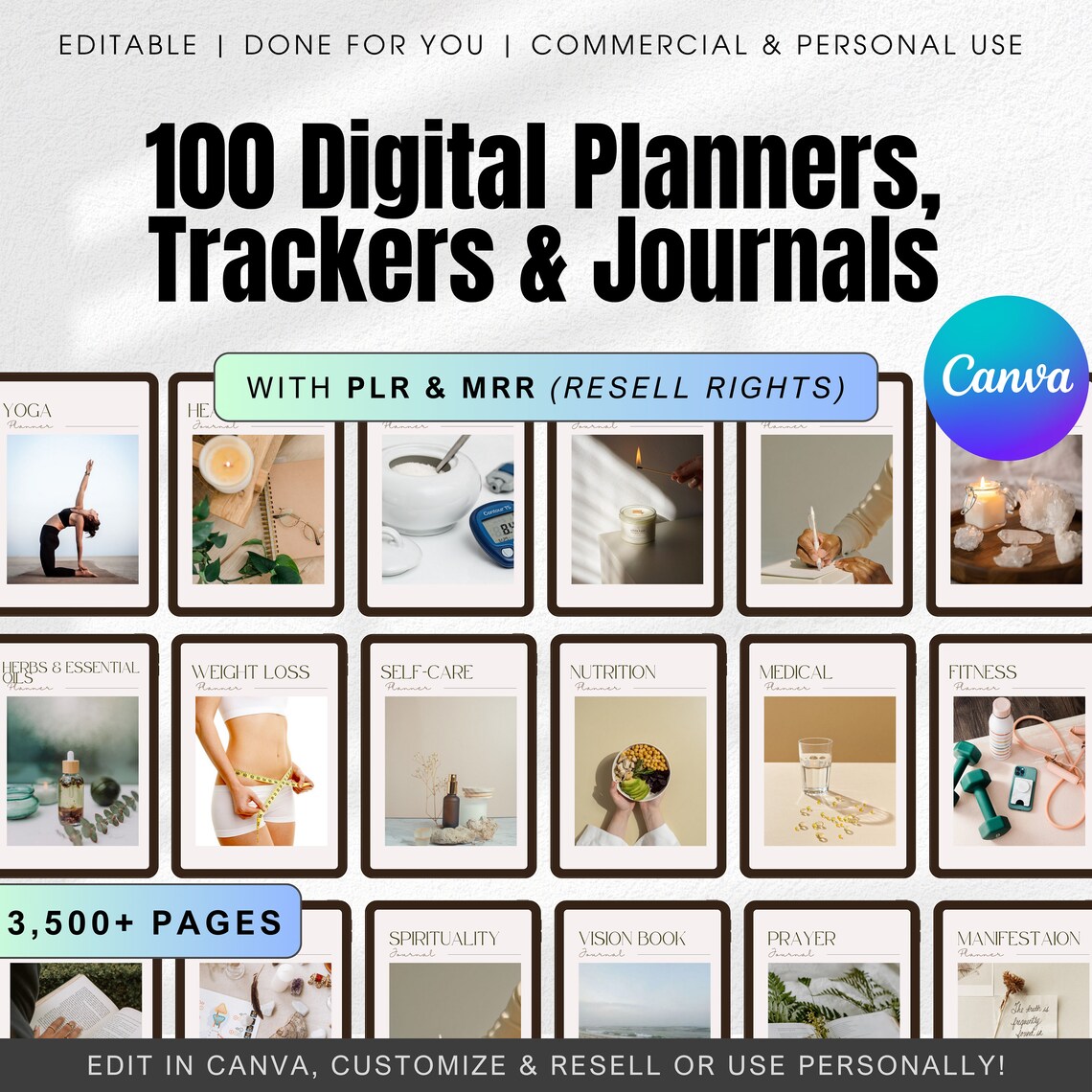 3,500+ Editable Canva Templates With Master Resell Rights | PLR MRR ...
