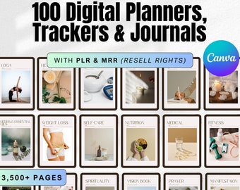 3,500+ Editable Canva Templates with Master Resell Rights | PLR MRR Planner Bundle | Digital Planner | Plr Digital Products | Resell Planner