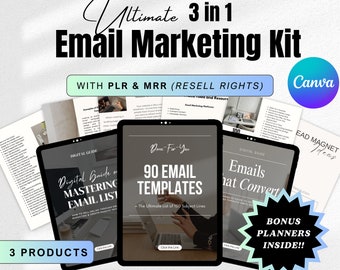 PLR MRR Email Marketing Kit Mastering Email List, Pre-Written Email Marketing Templates, Emails That Convert, Emails That Sell Resell Bundle