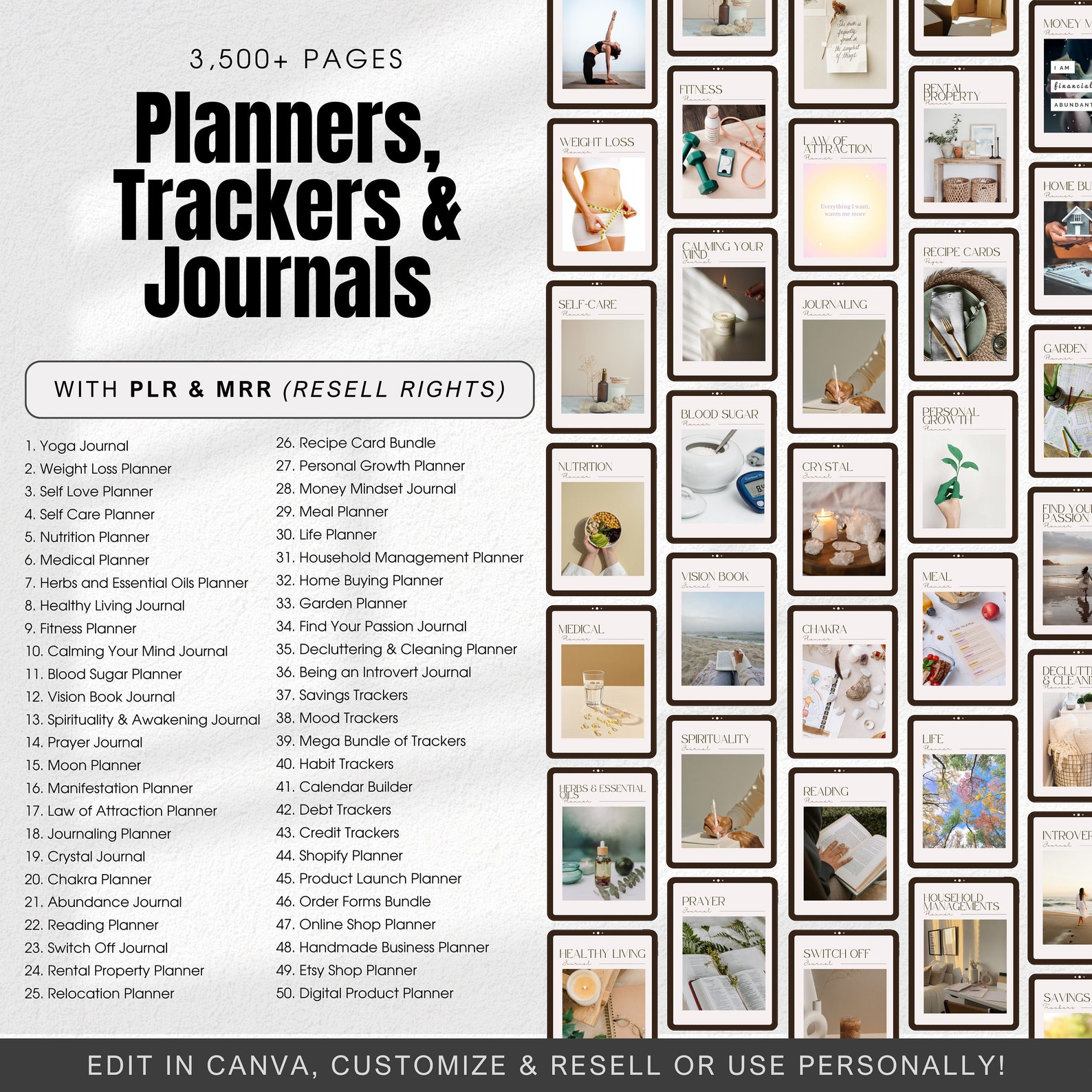 3,500+ Editable Canva Templates With Master Resell Rights | PLR MRR ...