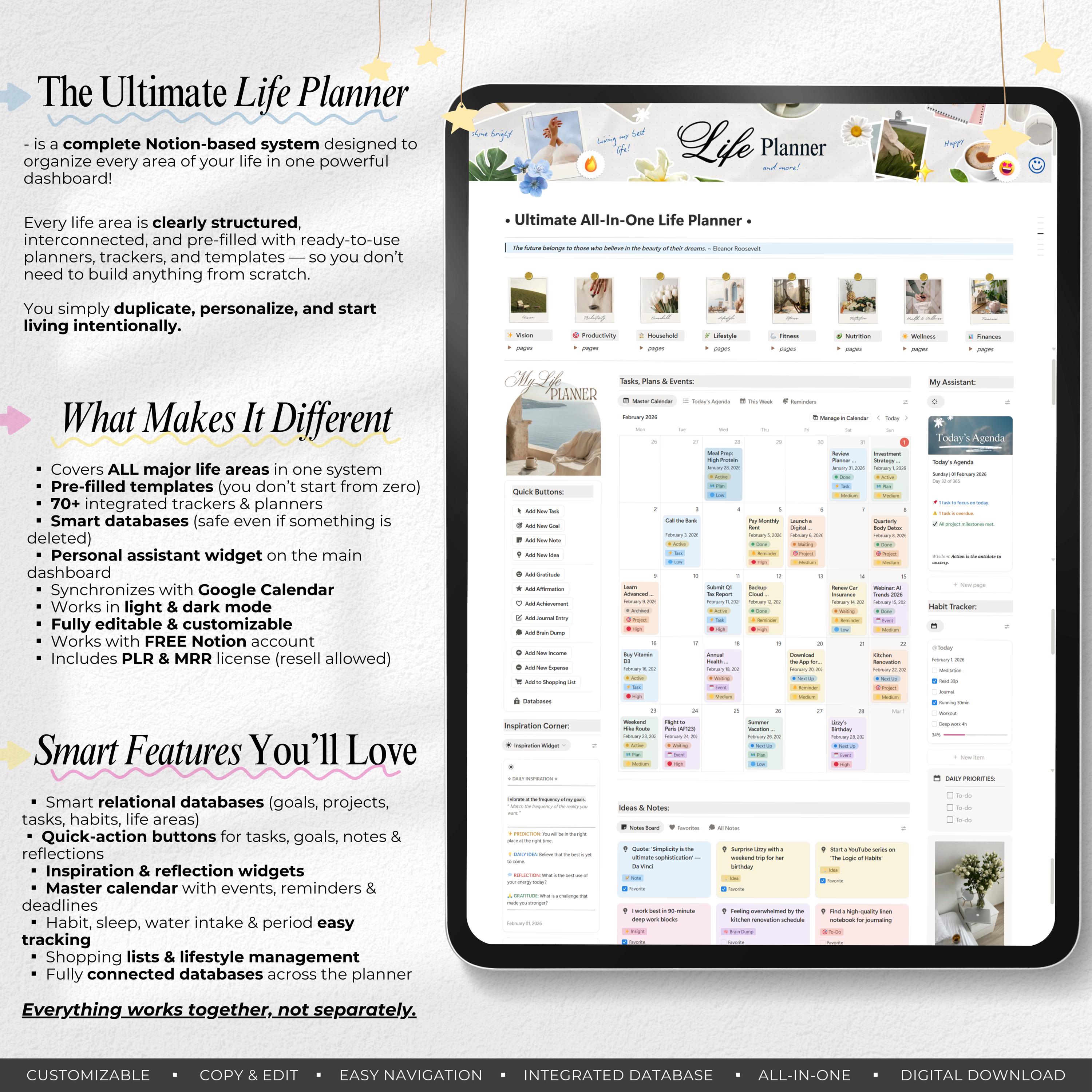 Ultimate Notion Life Planner Template – All-in-one Second Brain ...
