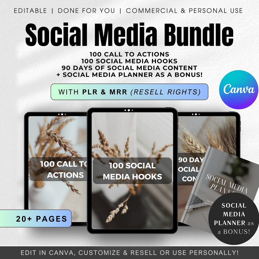 MRR Social Media Guide Bundle | Digital Product Master Resell Rights ...