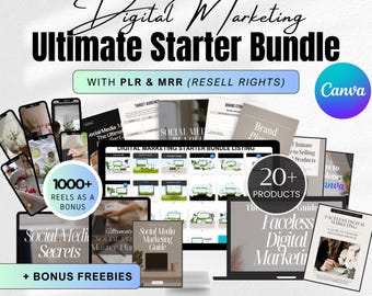 Digital Marketing DFY Bundle Resell Products Kit MRR PLR Private Label Master Resell Rights, Resale Vault Done For You, Passive Income Ideas