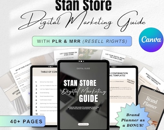 How to Set up Stan Store PLR MRR Guide Private Label Rights Master Resell Rights, Success With Stan Store Email Automation DFY Digital eBook