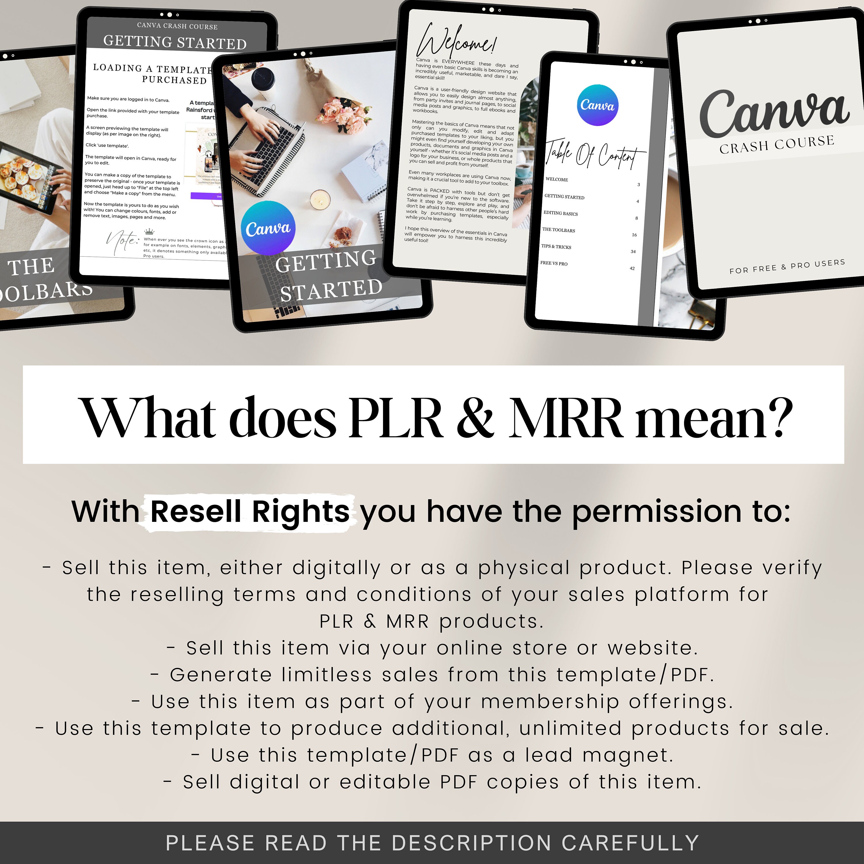 Canva Crash Course How to Guide With Master Resell Rights MRR and ...