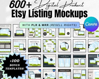 Digital Product Listing Mockups PLR MRR Master Resell Rights, plr dfy Digital Products done for you Etsy Shop Mock-ups, Private Label Rights