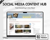 Social Media Manager Notion Dashboard Template, Online SMM Strategy, Content Creation Hub, Posting Schedule Planner for Creators