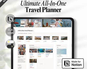 Ultimate All-In-One Travel Planner Notion Dashboard Template, Itinerary Planning Hub, Trip Schedule Organizer, Vacation Dashboard