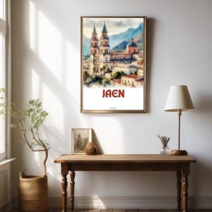 Jaén Aquarelldruck - Dekoratives Poster Größe A4 oder A3