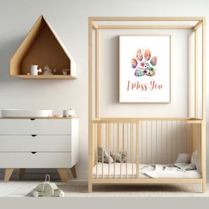 Plantilla Editable de Huella de Perro con Frase "I Miss You" – Descargable e Imprimible