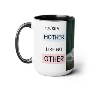Youre A Mother like No Other & Colored HANDLE MOTHERHOOD MUG, Two Tone Cool Mom Cup for Mothers Day Presents zdjęcie 2