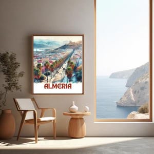 Almería Aquarelldruck – Dekoratives Poster Größe A4 oder A3 | Aquarellkunst| Wanddekoration