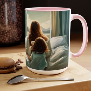 Youre A Mother like No Other & Colored HANDLE MOTHERHOOD MUG, Two Tone Cool Mom Cup for Mothers Day Presents zdjęcie 8