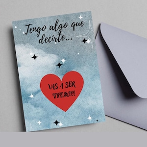 Carte à gratter avec message caché – Vous allez être grands-parents ! tu vas être tante ! tu vas être oncle ! tu vas être grand-parent !