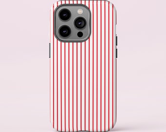 Red and White Stripes Phone Case: iPhone & Samsung Cover