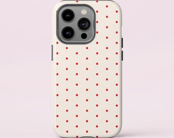 Red Polka Dot iPhone Case: Chic Protective Cover