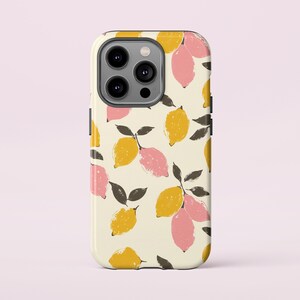 Sunny Citrus Lemons Phone Case, iPhone 15 14 13 12 Pro SE Tough Case, Samsung Galaxy S20Ultra