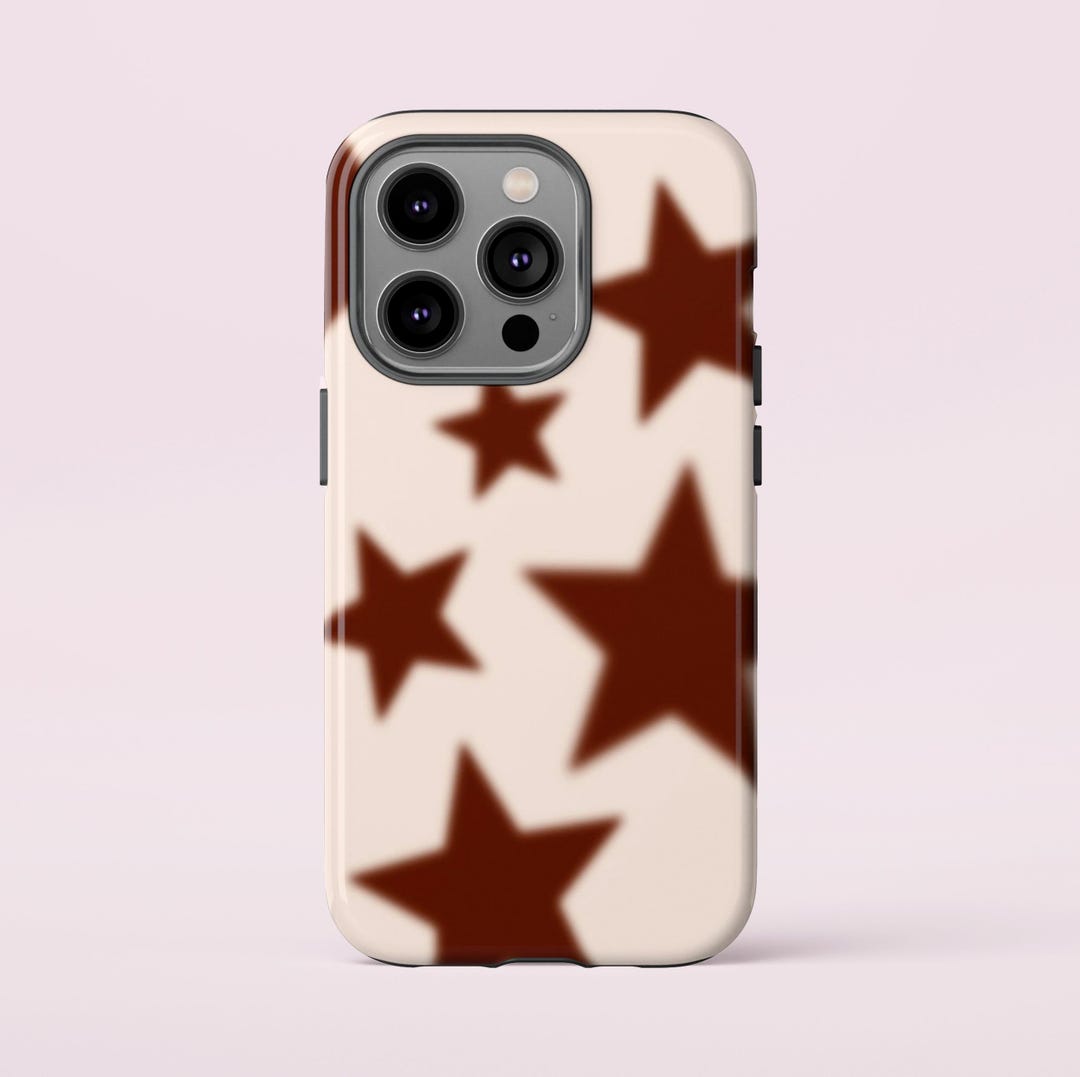 Star Pattern Phone Retro Brown Star Pattern Phone Case: iPhone & Galaxy - Etsy