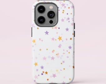 Pastel Star iPhone Case: Whimsical Galaxy Phone Cover