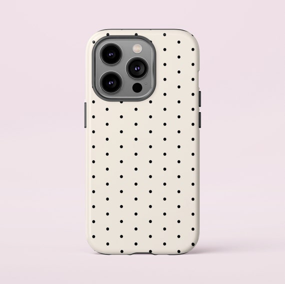 Polka Dot iPhone Case: Black & White Protective Cover - Etsy