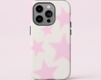Pink Star Pattern Phone Case: iPhone, Galaxy, Dual Layer