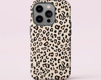 Leopard Print Phone Case: Chic Animal Design, Dual Layer Protection