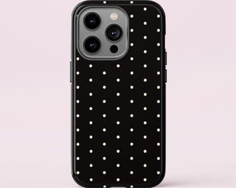 Polka Dot Phone Case: Black & White Protective Cover